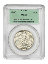 1940 50C PCGS MS65 (OGH) - £148.88 GBP