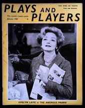 Plays And Players Magazine January 1960 mbox1508 Evelyn Laye In The Amorus Prawn - £4.98 GBP