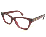 Gucci Eyeglasses Frames GG0634O 005 Clear Burgundy Red Thick Rim 50-14-145 - £108.79 GBP