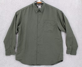 Mens Columbia XCO Button Up Shirt SZ XL Deep Forest Green Long Sleeve Po... - £15.71 GBP