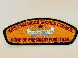 Boy Scouts Cub Girl Patch Vtg Council Badge Memorabilia Michigan President Ford - £13.27 GBP