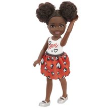 Barbie Chelsea Doll, Small Doll with Black Hair in Afro Puffs Wearing Re... - $10.84