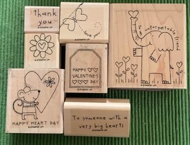 Stampin Up Happy Heart Day Rubber Stamp Set - £5.53 GBP