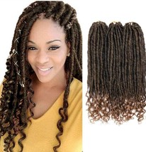 Goddess Faux Locs Crochet Hair Wavy Curly Braiding Hair Extension, 14&quot; a... - $7.99+