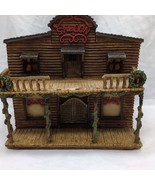 *Damaged Railing* Lights Up Saloon Christmas Village Building 5&quot; X 4&quot; X 5&quot; - $24.74