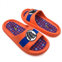 Dragon Ball Z Kame Symbol Men&#39;s Cloud Comfort Foam Slide Sandals Orange - $31.98