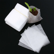 100pcs White Bags Pot Fabric Pouch for gardening - £5.54 GBP