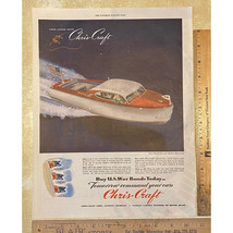 Vintage Print Ad Chris Craft Custom Sportsman Boat Buy US War Bonds 13.5... - $18.61