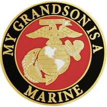U.S.M.C. My Grandson Is A Marine Pin 1&quot; - £7.84 GBP
