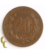 1935-Mo Mexico 20 Centavos (Uncirculated, UNC) Veinte Twenty 20c Coin KM... - €93,90 EUR