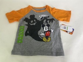 Disney Mickey Mouse Spooky Halloween Short Sleeve Tee T-Shirt Top Kids B... - £11.38 GBP