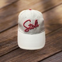 Stoli Embroidered Red on White Logo Hat Cap Stolichnaya Vodka Adjustable - $20.00