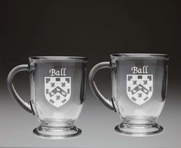 Ball Irish Coat of Arms Glass Coffee Mugs - Set of 2 - $33.66