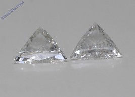 A Pair of Triangle Natural Mined Loose Diamonds (0.78 Ct,G Color,SI1 Clarity) - $1,458.03