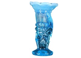 1950&#39;s Fenton Miniature Blue opalescent hand vase - £29.74 GBP