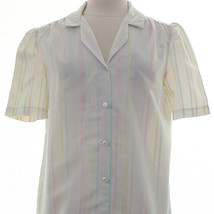 Vintage 80s Pastel Striped Cristin Stevens Blouse NWT 16 - £20.03 GBP