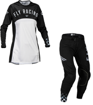 New Fly Racing Lite Black / Light Grey Dirt Bike Adult Womens MX Motocross Gear - £157.19 GBP