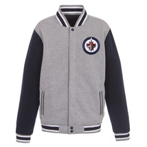 NHL Winnipeg Jets  Reversible Full Snap Fleece Jacket JHD  2 Front Logos - £93.96 GBP