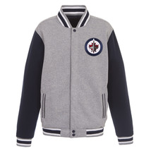 NHL Winnipeg Jets  Reversible Full Snap Fleece Jacket JHD  2 Front Logos - £94.51 GBP