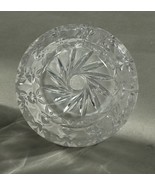 Cut Crystal Etched Glass 5” Ashtray Eight Point Star Deign Bohemian Bril... - $48.16 CAD