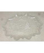 VTG Mikasa Crystal 17&quot; Oval Canape Serving Tray &#39;Christmas Story&#39; Plate ... - $18.90