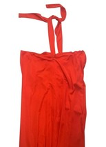 Victor Costa LTD Red Halter Gown Formal Dress – 51" Long – Size XS (12.5" Bust) image 6
