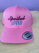 Loved not spoiled embroidered snapback trucker hat - £12.73 GBP