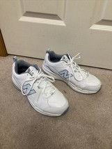 New Balance 608 Athletic Trainer Shoes Women&#39;s Sz 11 WX608WB5 White/ Blu... - £23.54 GBP