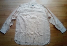 Gitman Bros Made in USA Peach Cotton Button Down XL 17 1/2 36 Shirt SS - $11.18