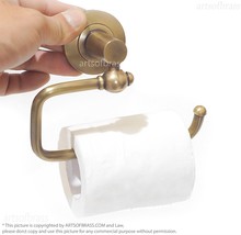 Solid Brass Toilet Tissue Paper Holder / Hand Towel Holder Hanger Bathro... - £29.88 GBP