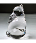 Vintage Crystal Clear Glass Small Bunny Paperweight Décor Elegant Easter... - $556.92 MXN