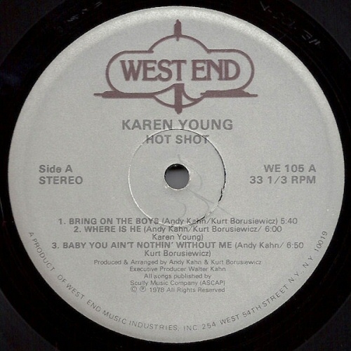 KAREN YOUNG - HOT SHOT U.S. DISCO LP 1978 6 TRACKS - $8.90