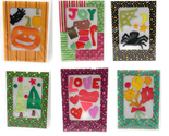 Gel Clings Greeting Cards Halloween Christmas Valentine&#39;s Day and Birthd... - £15.21 GBP