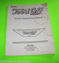 Tecmo Tee'd Off Original Vintage 1986 Video Arcade Game Manual - $8.09