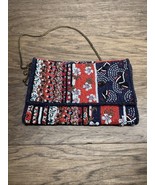 Anthropolgie Cross Body Beaded Clutch Purse Handbag Floral KG JD - €42,37 EUR