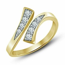 14K Yellow Gold Plated 0.25Ct Round Simulated Diamond Adjustable Toe Foot Ring - £44.73 GBP