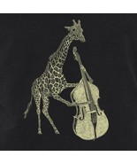 Giraffe Playing Bass T Shirt- Men's Music Animal Tee- Guys Graphic Screen Print  - $23.00