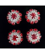 Magnetic Horse Show Number Pins Red Rhinestone Set of 4 NEW - £19.65 GBP