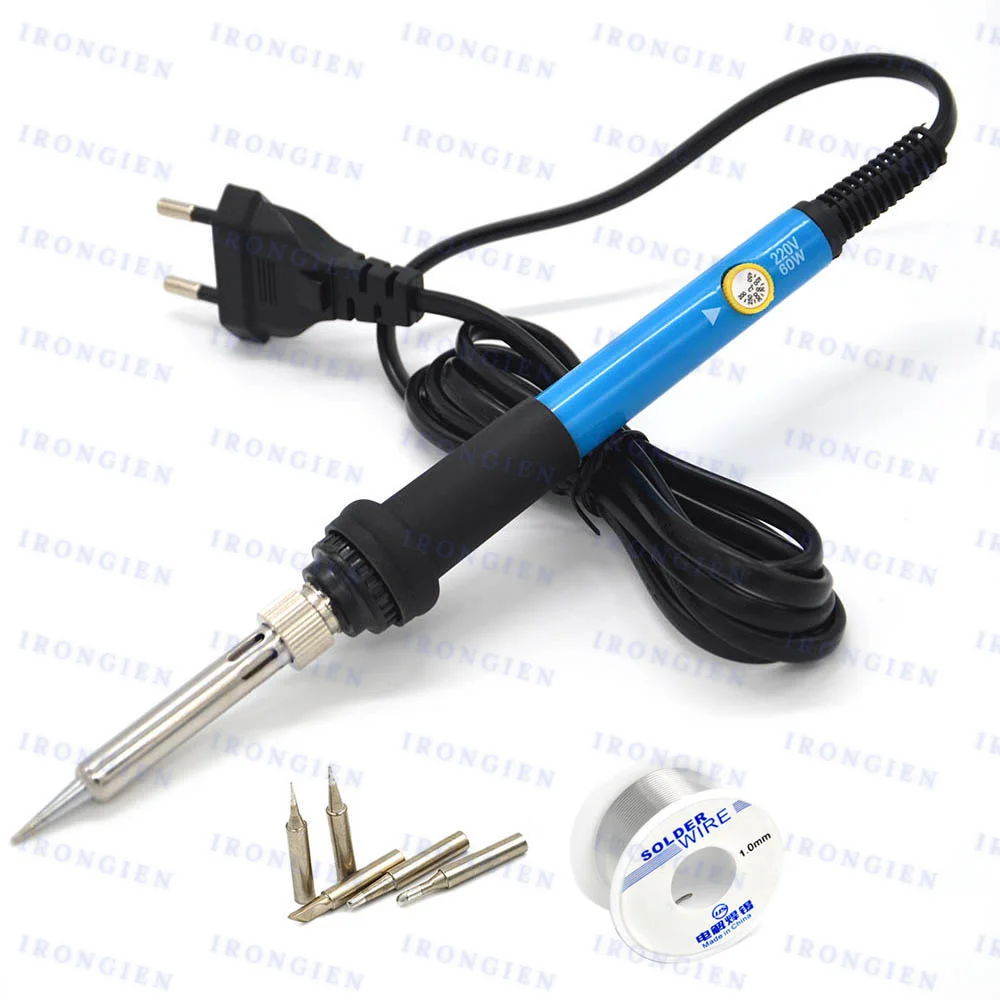 60W 220V Electric Soldering s Kit Adjustable Temperature with Tin Solder Wire 5  - £107.14 GBP