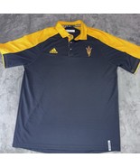 Adidas ASU Sun Devils Men’s Polo Sz L Climalite Black - $27.27 CAD