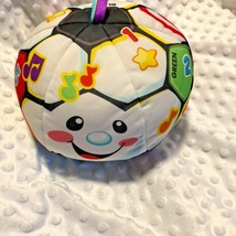 Fisher Price Laugh &amp; Learn Singing Soccer Ball Ages 6 - 36 Months White Plush - £7.02 GBP