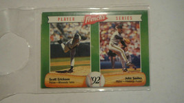 1992 French&#39;s Baseball Cards Sealed Hangtag Pack, 3 Cards Erickson/Smiley. - £3.05 GBP