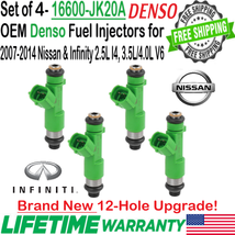 OEM 4Pcs New Denso 12-Hole Upgrade Fuel Injectors For 2014 Infinity QX60 3.5L V6 - £134.91 GBP