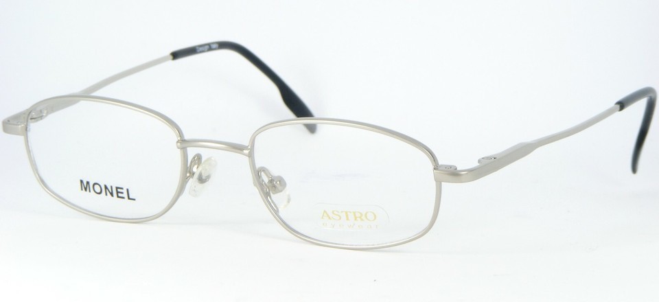 NEW MONEL ASTRO EYEWEAR 529 NATURAL STEEL EYEGLASSES GLASSES FRAME 43-17... - $37.62
