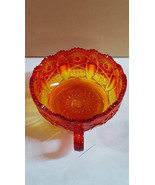 Vintage 1960&#39;s LE Smith Amberina Glass Nappy Bowl with Loop Handle. Heri... - $27.44 CAD