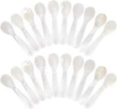 Set of Caviar Spoons Shell Spoon Mother of Pearl Caviar Spoons W Round Handle 20 - £20.42 GBP