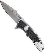 Smith &amp; Wesson Victory Flipper Knife 2.75&quot; Bead Blast Plain Blade 1084306 - $19.99