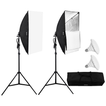 VEVOR Softbox Lighting Kit, 20" x 28", Softbox with 30W 5500K LED Bulbs - $48.99