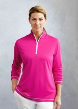 Nwt Ladies Cutter &amp; Buck Ribbon Pink Long Sleeve Golf Tennis Shirt - M L &amp; Xl - £29.02 GBP