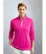 NWT Ladies CUTTER &amp; BUCK Ribbon Pink Long Sleeve Golf Tennis Shirt - M L... - $705.56 MXN